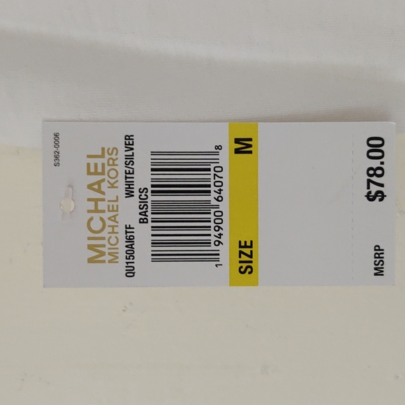 NWT! Michael Kors Silver Stud MK Logo Short Sleeve - Picture 6 of 7